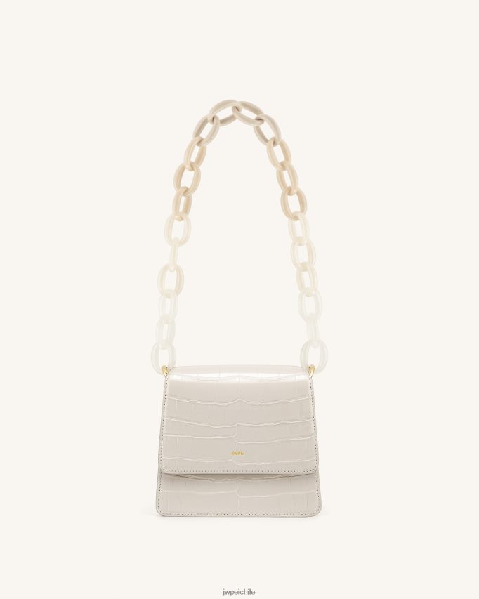 JW PEI mya correa de cadena de acrílico degradado Marfil Correa 26446P264