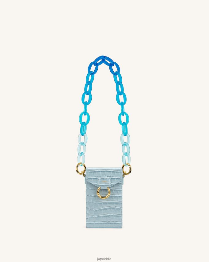 JW PEI mya correa de cadena de acrílico degradado azul Correa 26446P266