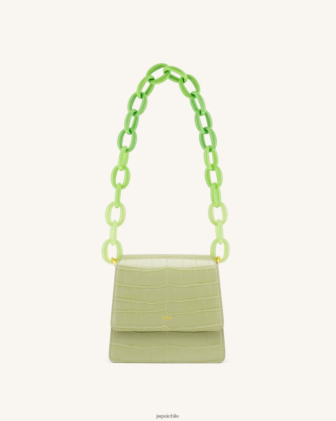 JW PEI mya correa de cadena de acrílico degradado verde Correa 26446P269