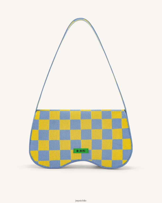 JW PEI bolsa de hombro becci de punto hielo y amarillo bolsa de hombro 26446P113