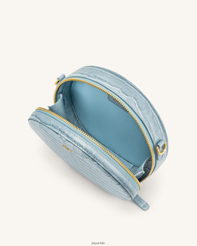 JW PEI bolsa de hombro con círculo de cadena acrílica degradada luna cocodrilo de hielo bolsa de hombro 26446P73