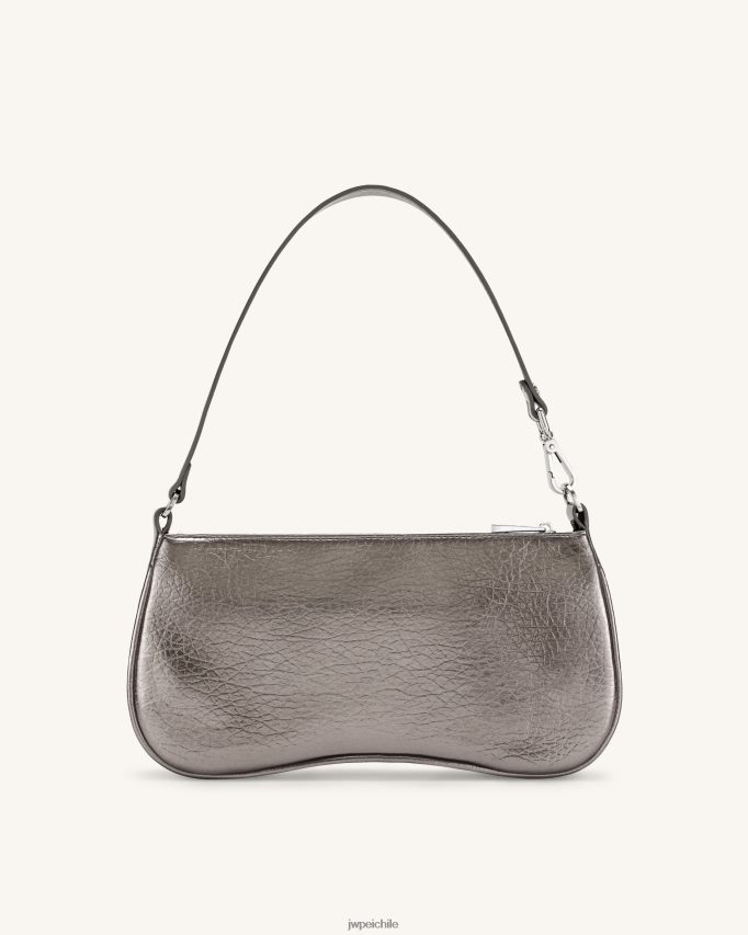 JW PEI bolsa de hombro eva metalizada gris bolsa de hombro 26446P134