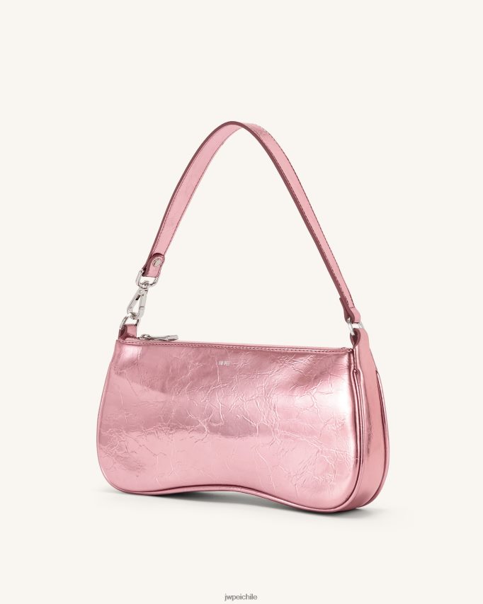 JW PEI bolsa de hombro eva metalizada rosa bolsa de hombro 26446P133