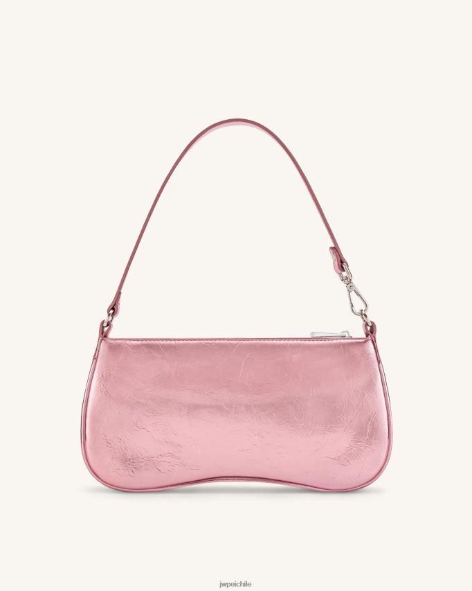 JW PEI bolsa de hombro eva metalizada rosa bolsa de hombro 26446P133