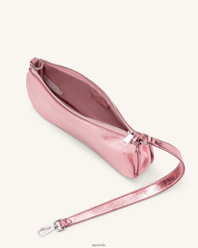 JW PEI bolsa de hombro eva metalizada rosa bolsa de hombro 26446P133