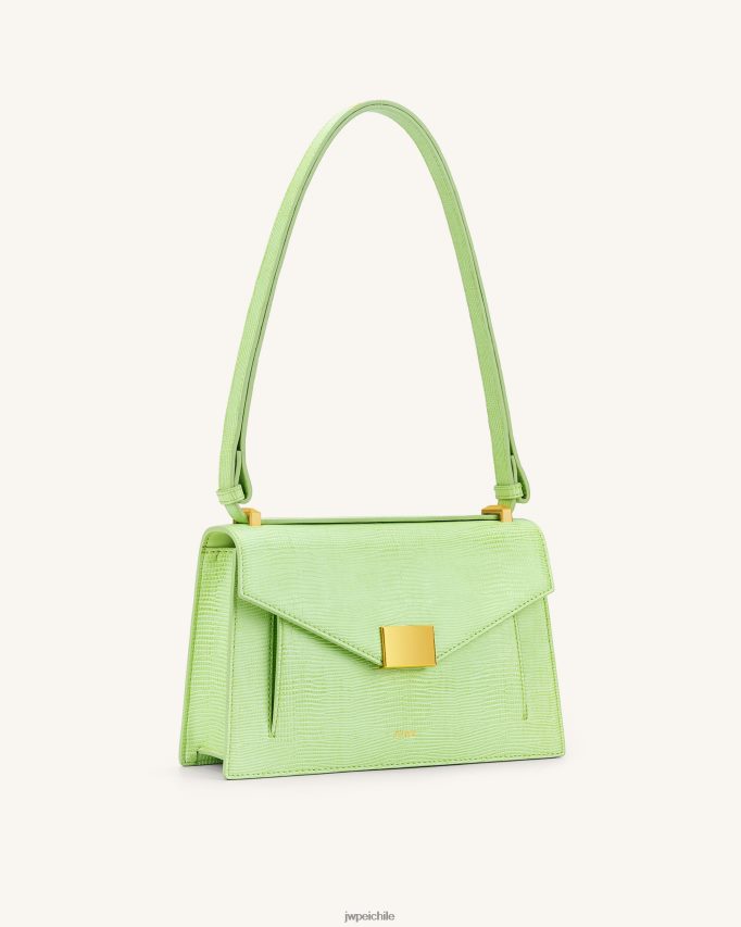 JW PEI bolsa de liliana lagarto verde lima bolsa de hombro 26446P87
