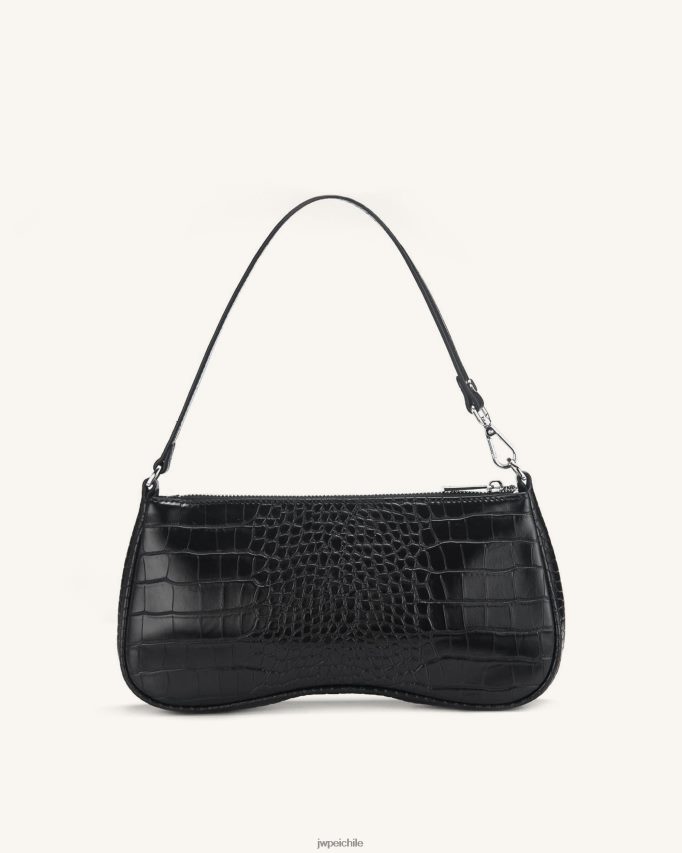 JW PEI bolso de hombro eva cocodrilo negro bolsa de hombro 26446P61