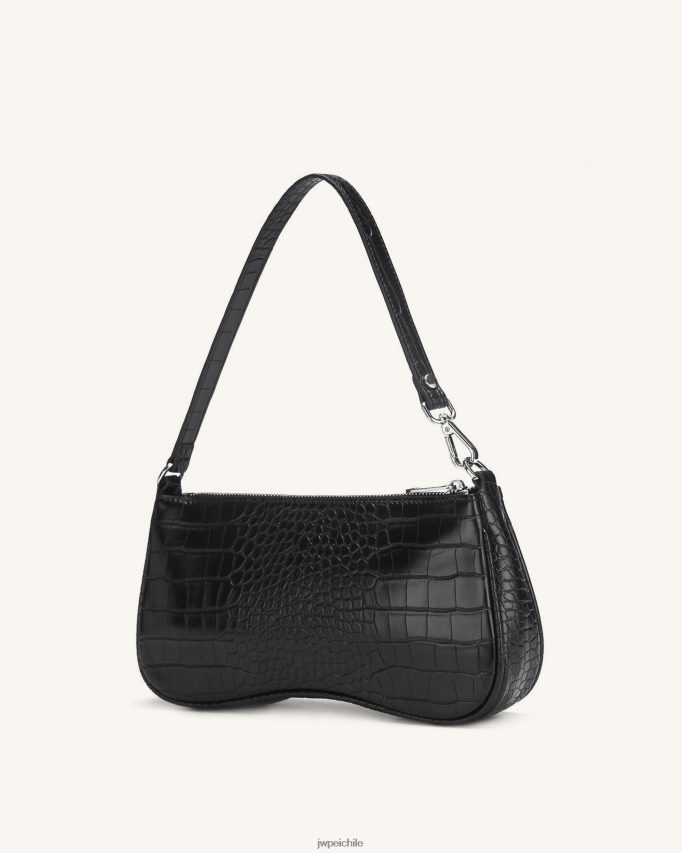 JW PEI bolso de hombro eva cocodrilo negro bolsa de hombro 26446P61