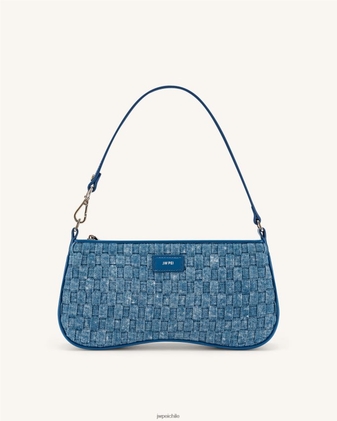 JW PEI bolso de hombro eva tejido de mezclilla azul bolsa de hombro 26446P104