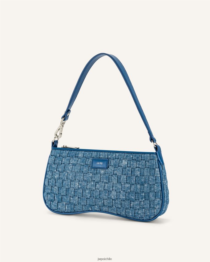 JW PEI bolso de hombro eva tejido de mezclilla azul bolsa de hombro 26446P104