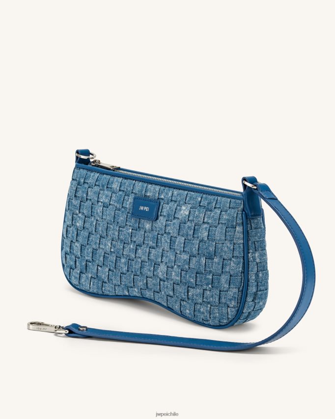 JW PEI bolso de hombro eva tejido de mezclilla azul bolsa de hombro 26446P104