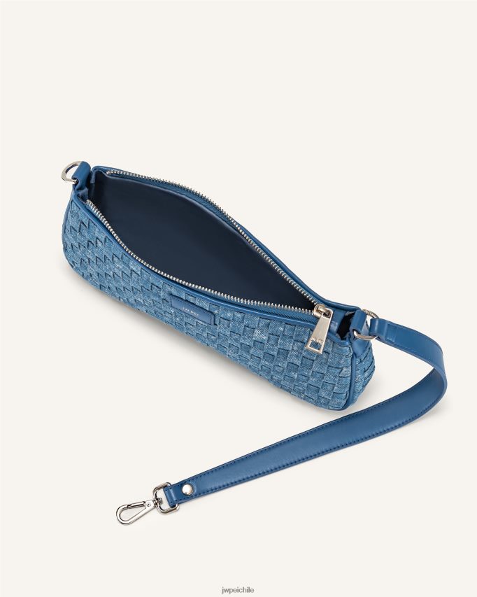 JW PEI bolso de hombro eva tejido de mezclilla azul bolsa de hombro 26446P104