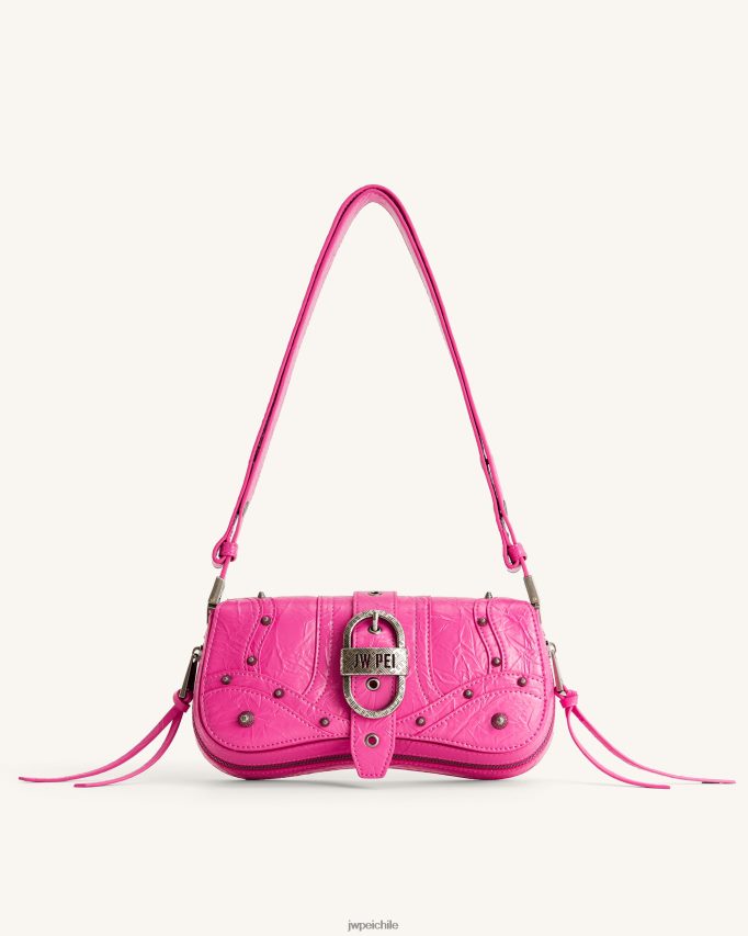 JW PEI bolso de hombro joy aplastado Rosa brillante bolsa de hombro 26446P161