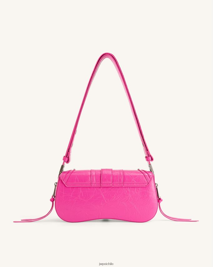 JW PEI bolso de hombro joy aplastado Rosa brillante bolsa de hombro 26446P161