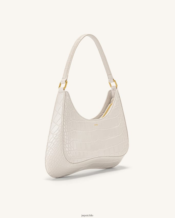 JW PEI bolso de hombro rubí cocodrilo blanco bolsa de hombro 26446P78