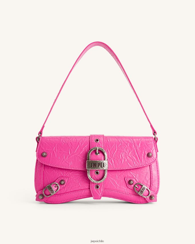 JW PEI bolso de hombro sia aplastado Rosa brillante bolsa de hombro 26446P164