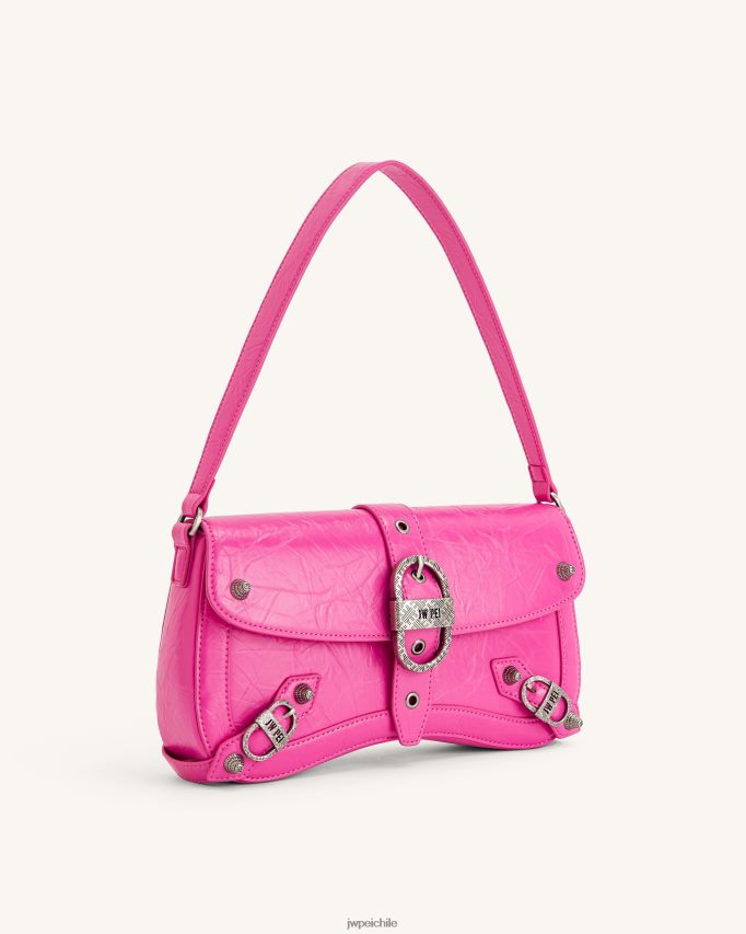 JW PEI bolso de hombro sia aplastado Rosa brillante bolsa de hombro 26446P164