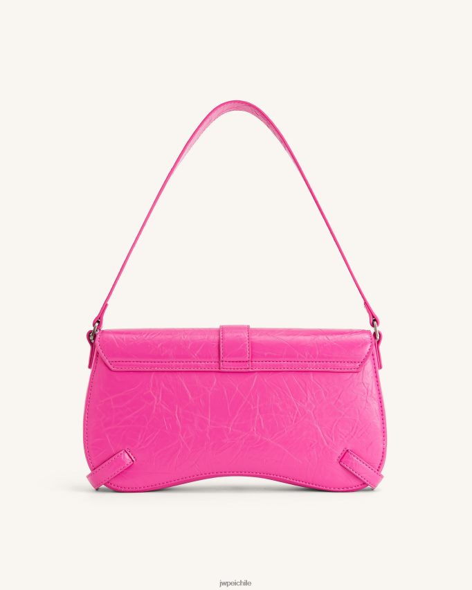 JW PEI bolso de hombro sia aplastado Rosa brillante bolsa de hombro 26446P164