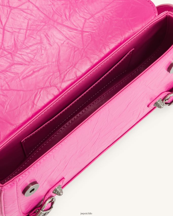 JW PEI bolso de hombro sia aplastado Rosa brillante bolsa de hombro 26446P164