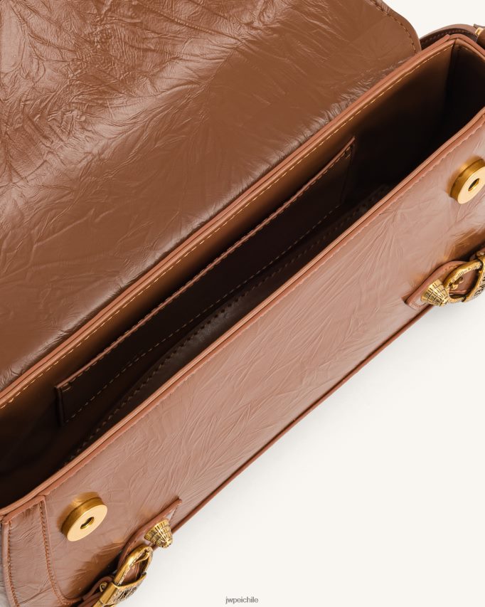 JW PEI bolso de hombro sia aplastado marrón bolsa de hombro 26446P165