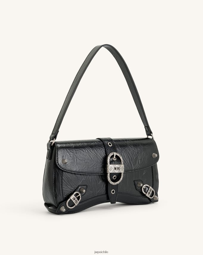 JW PEI bolso de hombro sia aplastado negro bolsa de hombro 26446P162