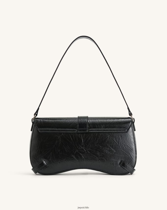 JW PEI bolso de hombro sia aplastado negro bolsa de hombro 26446P162