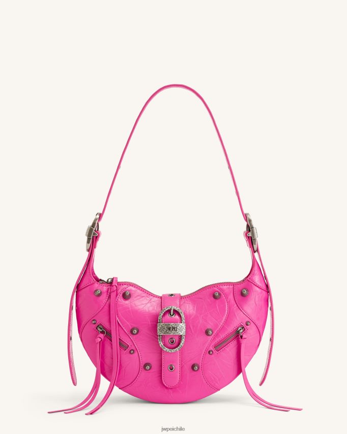 JW PEI bolso de hombro tessa aplastado Rosa brillante bolsa de hombro 26446P157