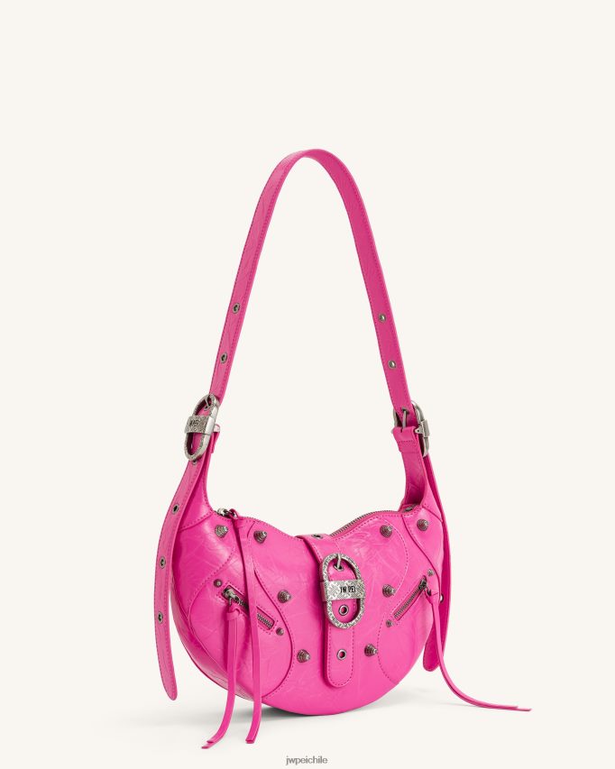 JW PEI bolso de hombro tessa aplastado Rosa brillante bolsa de hombro 26446P157