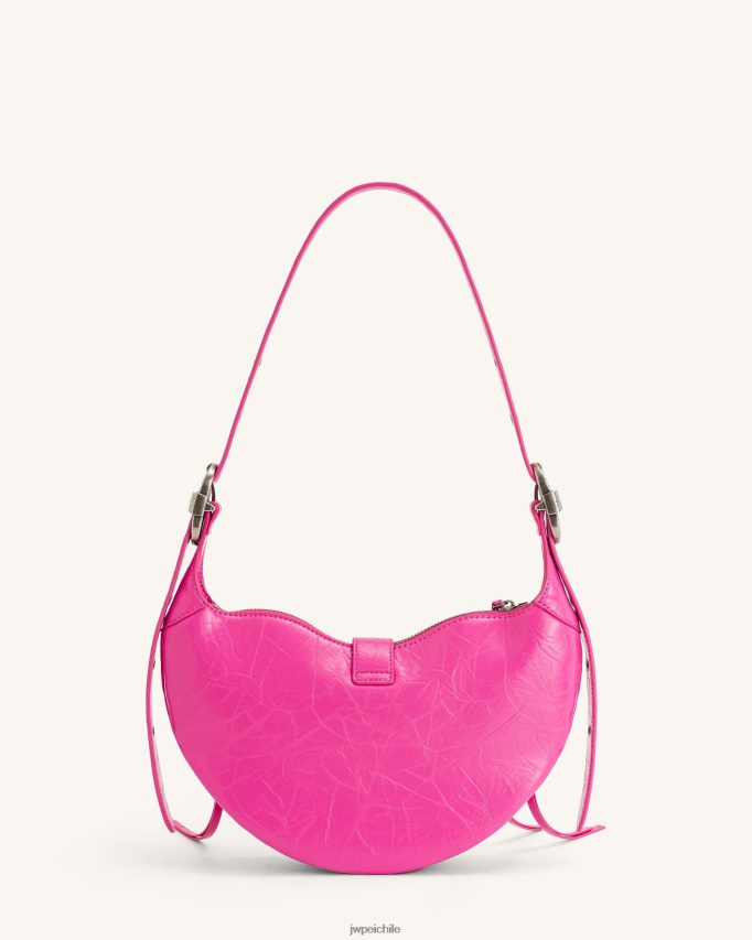 JW PEI bolso de hombro tessa aplastado Rosa brillante bolsa de hombro 26446P157