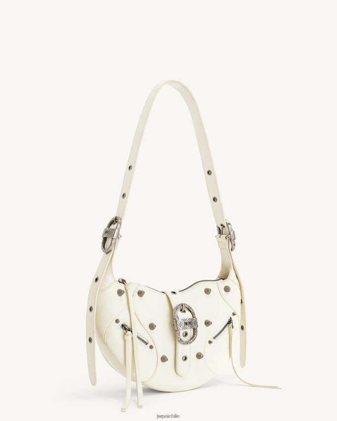 JW PEI bolso de hombro tessa aplastado blanco bolsa de hombro 26446P155