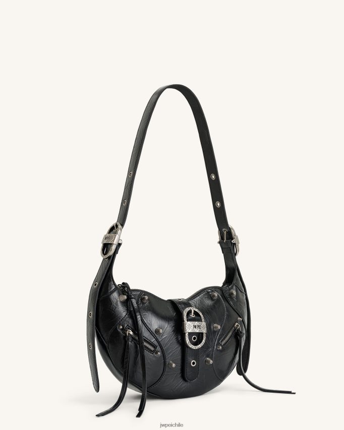 JW PEI bolso de hombro tessa aplastado negro bolsa de hombro 26446P154