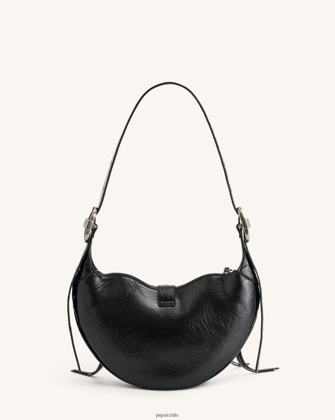 JW PEI bolso de hombro tessa aplastado negro bolsa de hombro 26446P154