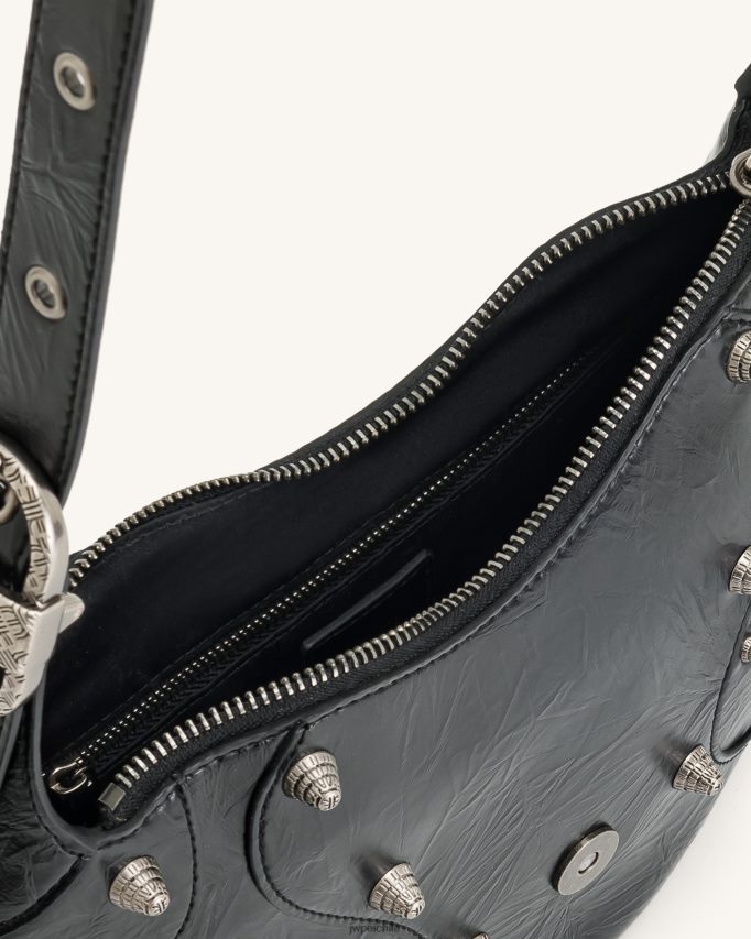 JW PEI bolso de hombro tessa aplastado negro bolsa de hombro 26446P154