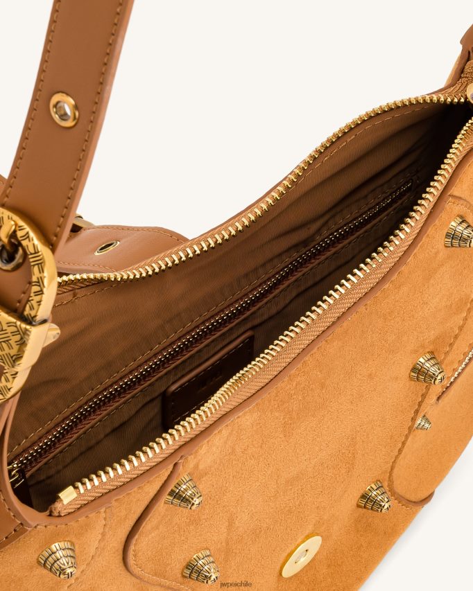 JW PEI bolso de hombro tessa de ante camello bolsa de hombro 26446P169