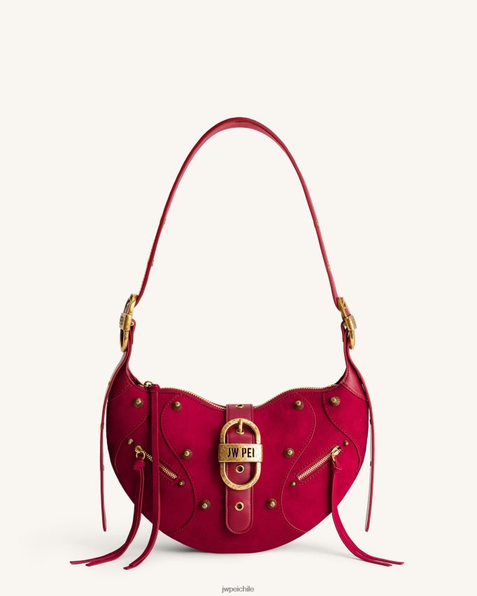 JW PEI bolso de hombro tessa de ante magenta profundo bolsa de hombro 26446P171