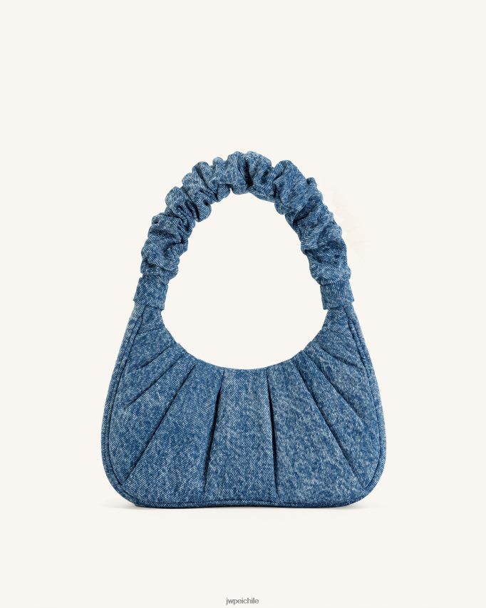 JW PEI bolso de mano gabbi denim fruncido hobo azul bolsa de hombro 26446P147