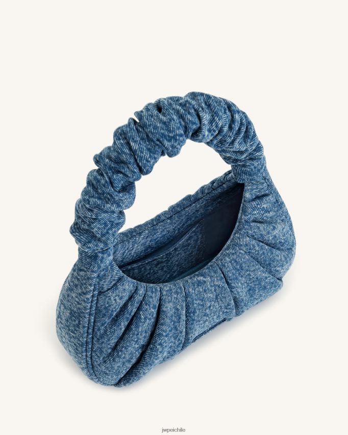 JW PEI bolso de mano gabbi denim fruncido hobo azul bolsa de hombro 26446P147
