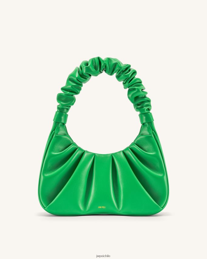 JW PEI bolso de mano gabbi fruncido Pasto verde bolsa de hombro 26446P57