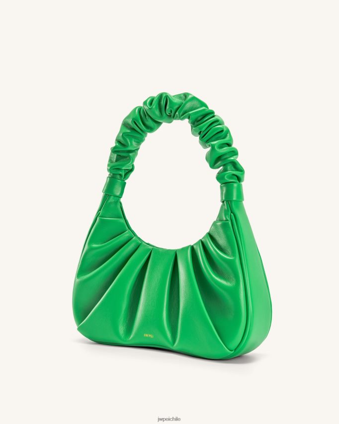 JW PEI bolso de mano gabbi fruncido Pasto verde bolsa de hombro 26446P57