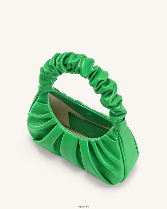 JW PEI bolso de mano gabbi fruncido Pasto verde bolsa de hombro 26446P57