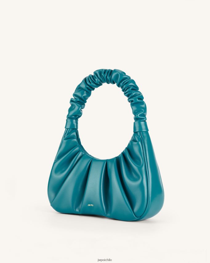 JW PEI bolso de mano gabbi fruncido azul eléctrico bolsa de hombro 26446P82