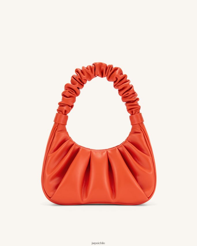 JW PEI bolso de mano gabbi fruncido escarlata bolsa de hombro 26446P138