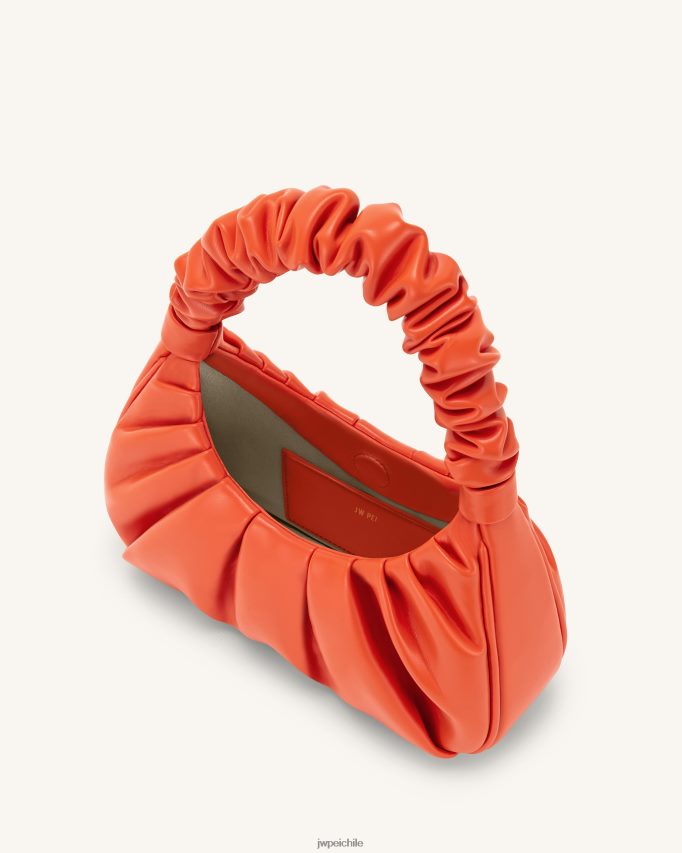 JW PEI bolso de mano gabbi fruncido escarlata bolsa de hombro 26446P138
