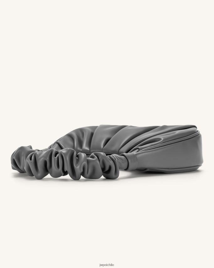 JW PEI bolso de mano gabbi fruncido gris bolsa de hombro 26446P124