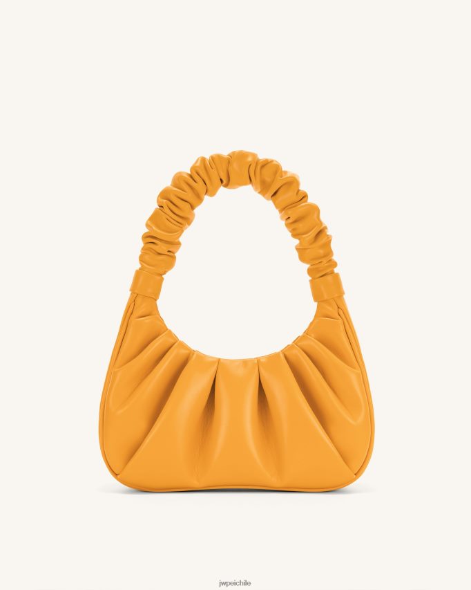 JW PEI bolso de mano gabbi fruncido naranja confitada bolsa de hombro 26446P141