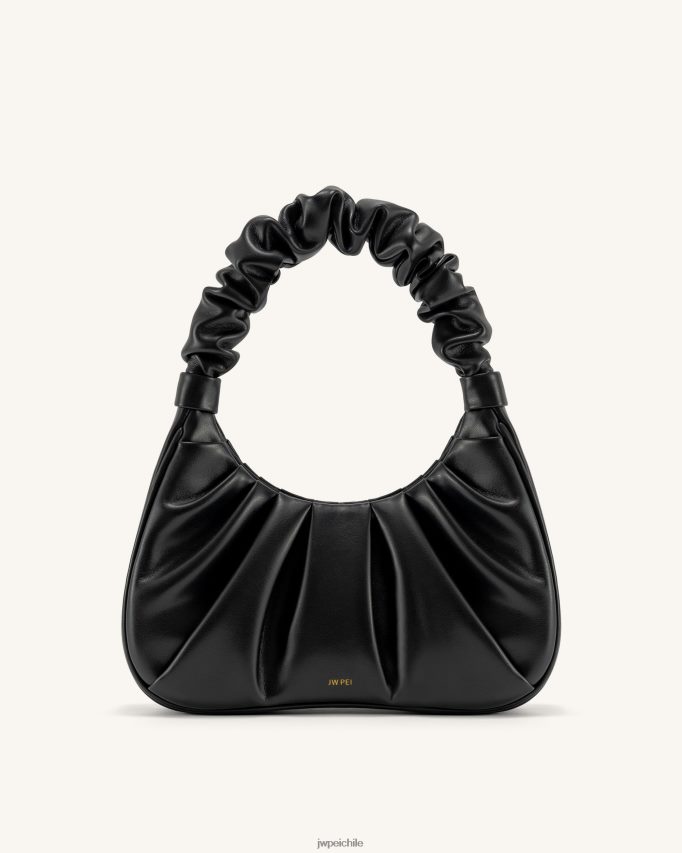 JW PEI bolso de mano gabbi fruncido negro bolsa de hombro 26446P55