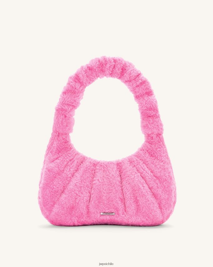 JW PEI bolso hobo gabbi terry fruncido rosa bolsa de hombro 26446P125