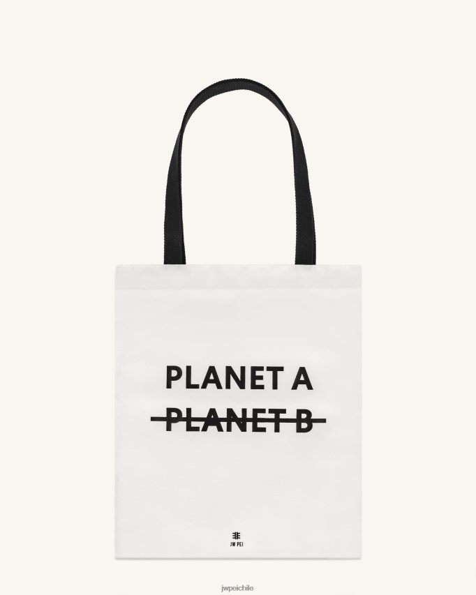 JW PEI bolso shopper de tela rayna blanco bolso de mano 26446P245