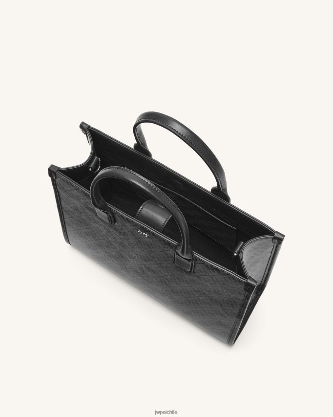 JW PEI bolso shopper fei mediano hierro negro bolso de mano 26446P181