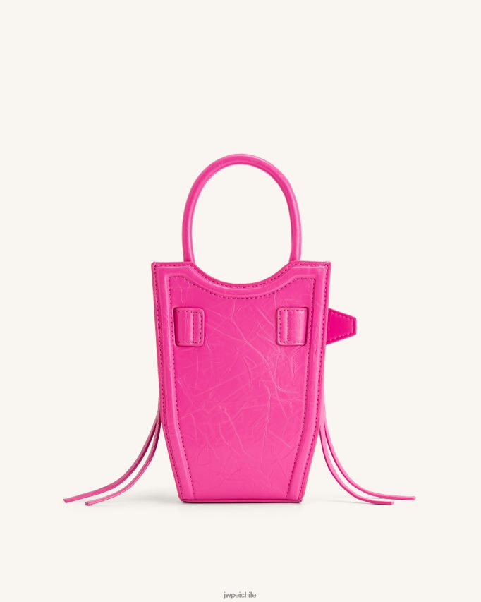 JW PEI bolsa de teléfono con correas aplastadas fei Rosa brillante bolsa de teléfono 26446P240